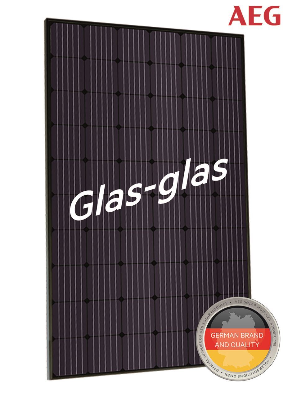 AEG AS M602B G 325W GLAS GLAS 325W Full Black VDH Solar is dé